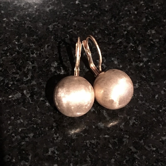 New Gold Plated Earring Balls brushed - Picture 2 of 4